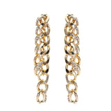 HUAMI Hip Hop Street Earrings Chain Thick Long Personality Women Jewelry