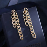 HUAMI Hip Hop Street Earrings Chain Thick Long Personality Women Jewelry
