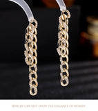 HUAMI Hip Hop Street Earrings Chain Thick Long Personality Women Jewelry