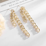 HUAMI Hip Hop Street Earrings Chain Thick Long Personality Women Jewelry