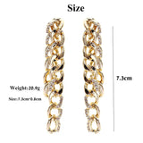 HUAMI Hip Hop Street Earrings Chain Thick Long Personality Women Jewelry