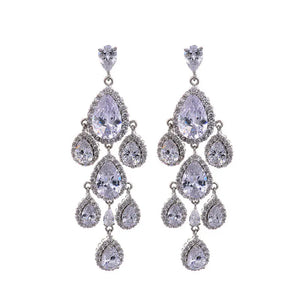 HUAMI Long Water Drop Earrings Multicolor Christmas Style Jewelry