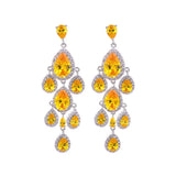 HUAMI Long Water Drop Earrings Multicolor Christmas Style Jewelry
