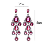 HUAMI Long Water Drop Earrings Multicolor Christmas Style Jewelry