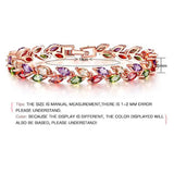 HUAMI Rose Bangles Colorful Crystal for Women Jewelry Pulseiras