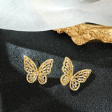 HUAMI Silver 925 Butterfly Earrings Hollowed Out Women Party Earrings