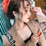 HUAMI Silver 925 Butterfly Earrings Hollowed Out Women Party Earrings