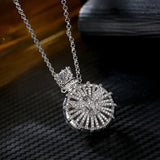 HUAMI Necklace Pendant Perfume Bottle Silver Bead Chain Sweater Jewelry
