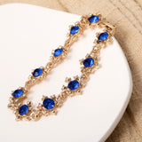 HUAMI Women's Crystal Gemstone 14K Plated Bracelet
