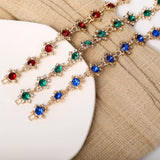 HUAMI Women's Crystal Gemstone 14K Plated Bracelet