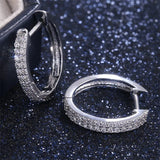 HUAMI Women's Silver CZ Wedding Rings Charming Party Jewelry
