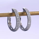 HUAMI Women's Silver CZ Wedding Rings Charming Party Jewelry