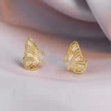 HUAMI14K Butterfly Hollow Wing Earrings for Women