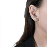 Sweet Style Silver Zircon Ear Clip for Women Girls Vintage Jewelry