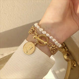 Baroque Pearls Chain Bracelet for Women Girl Party Jewelry