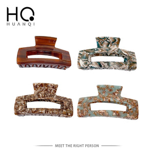 Acetate Square Hair Clips for Women