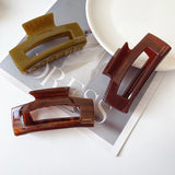 Acetate Square Hair Clips for Women