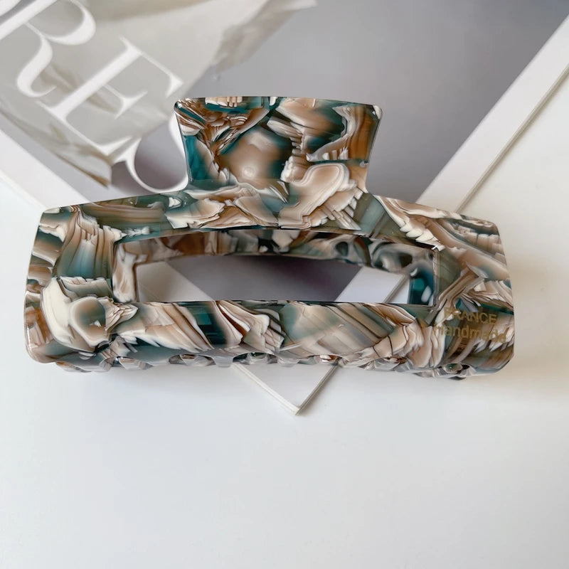 Acetate Square Hair Clips for Women