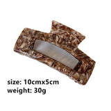 Acetate Square Hair Clips for Women