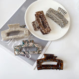 Acetate Square Hair Clips for Women