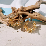 Multi-layer Twist Rhinestone Metal Ear Buckle for Women