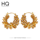 Multi-layer Twist Rhinestone Metal Ear Buckle for Women