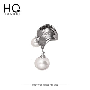 Rhinestone Pearl Metal Ear Bone Clip Y2K Punk Party Charm Jewelry