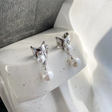 Rhinestone Pearl Metal Ear Bone Clip Y2K Punk Party Charm Jewelry