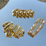 Metal Geometric Rectangle Multilayer Hair Clip for Women