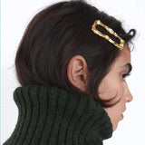 Metal Geometric Rectangle Multilayer Hair Clip for Women
