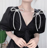 Zircon Bow Dress Brooch for Women Girls