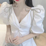 Zircon Bow Dress Brooch for Women Girls