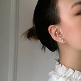 Freshwater Pearl Leaves Ear Bone Clip Ear Hook Earring