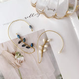 Freshwater Pearl Leaves Ear Bone Clip Ear Hook Earring