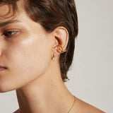 Geometric Double Layer Brass Ear Bone Clip - No Piercing