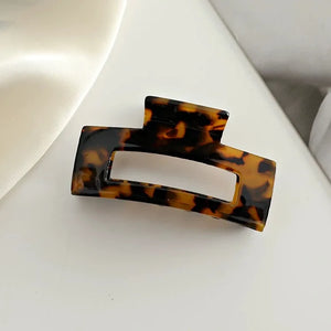 Geometric Tortoiseshell Leopard Hair Clip Claw for Women