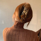 Geometric Tortoiseshell Leopard Hair Clip Claw for Women