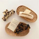 Geometric Tortoiseshell Leopard Hair Clip Claw for Women