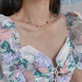 Colorful Acrylic Clear Stones Choker Necklace for Women