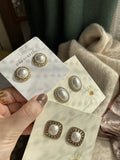Pearl Zircon Retro Earrings for Women Party Jewelry