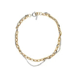Punk Clavicle Necklace Thick Chain Hip Hop Multilayer Choker Necklace