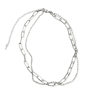 Punk Clavicle Necklace Thick Chain Hip Hop Multilayer Choker Necklace