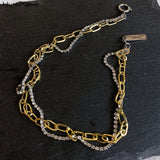 Punk Clavicle Necklace Thick Chain Hip Hop Multilayer Choker Necklace