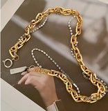 Punk Clavicle Necklace Thick Chain Hip Hop Multilayer Choker Necklace
