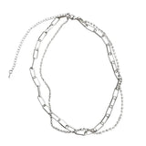 Punk Clavicle Necklace Thick Chain Hip Hop Multilayer Choker Necklace