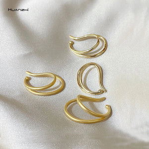 Double Layer Metal Ear Bone Clip Earrings