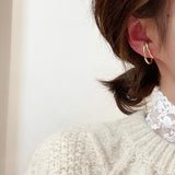Double Layer Metal Ear Bone Clip Earrings