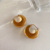 Colorful Acrylic Hoop Earrings Geometric for Women Girls Jewelry