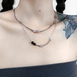 Purple Beaded Necklace for Women