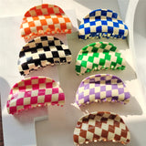 HUANZHI Multicolor Square Acetate Hair Clip Claw Women Hair Accessories